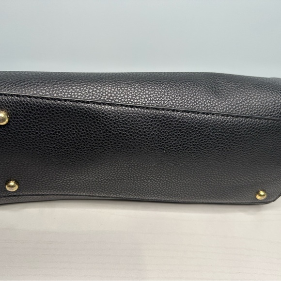 Badgley Mischka Black Vegan Leather Satchel - Picture 4 of 6